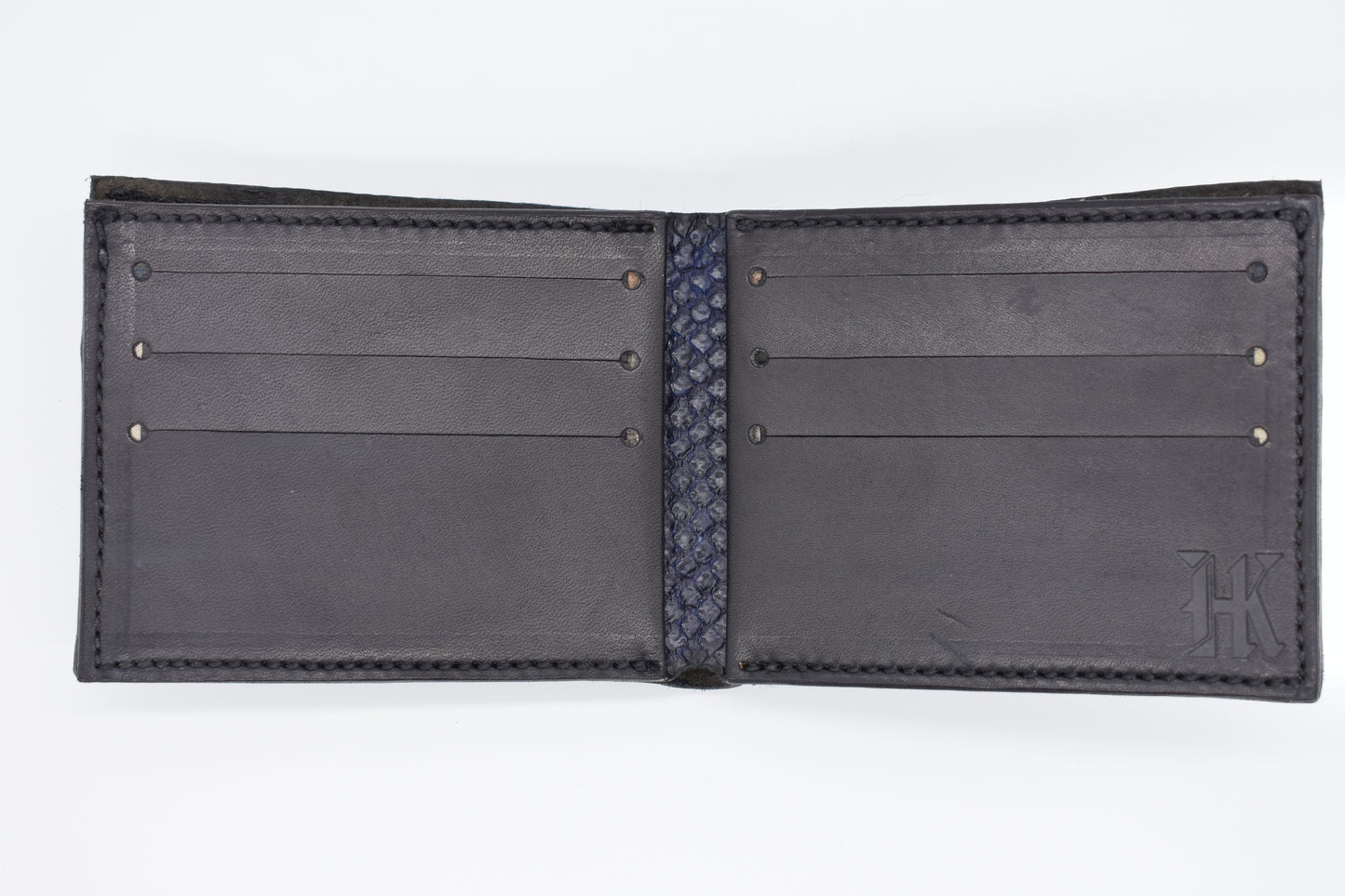 Billfold shark wallet- python inlay