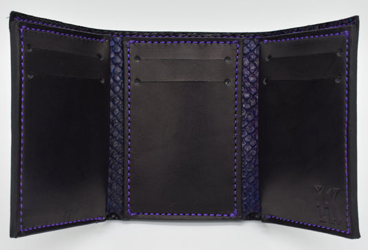 Trifold Galaxy Python Blue/Purple Wallet