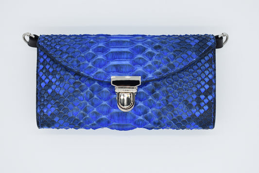 Clutch with Blue Python