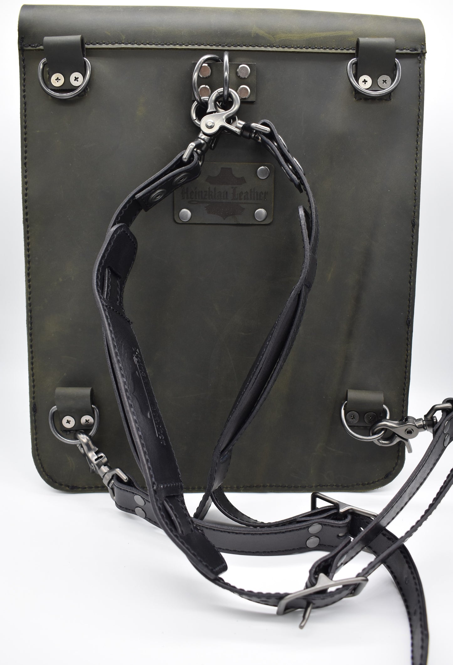 Alpine Bag Forest Green Oil-Tanned Black Hardwear With Black Stitching